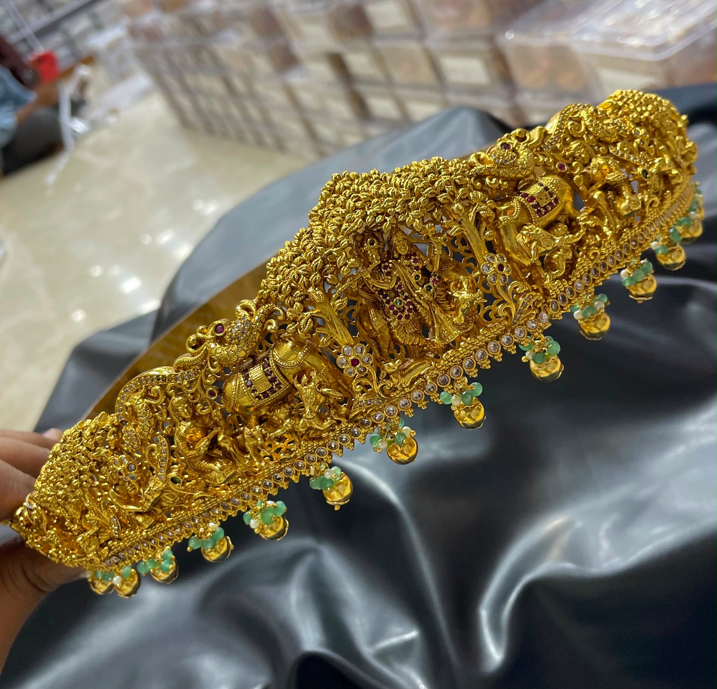 Nakshi Work with AD Stones Bridal Hip Belt