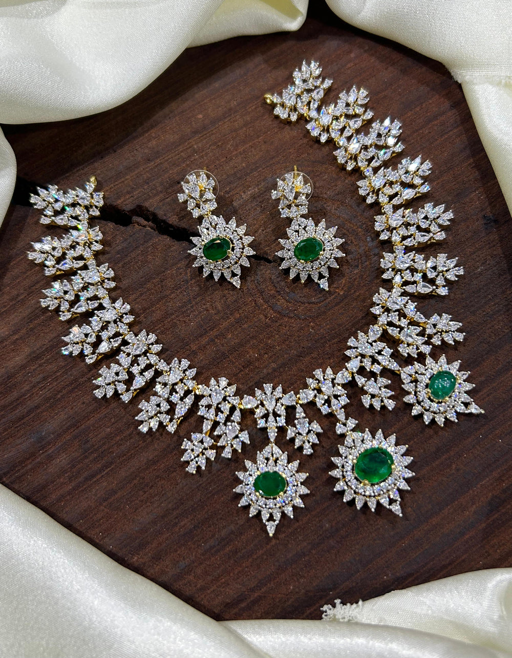 American Diamond Stones Bridal Necklace