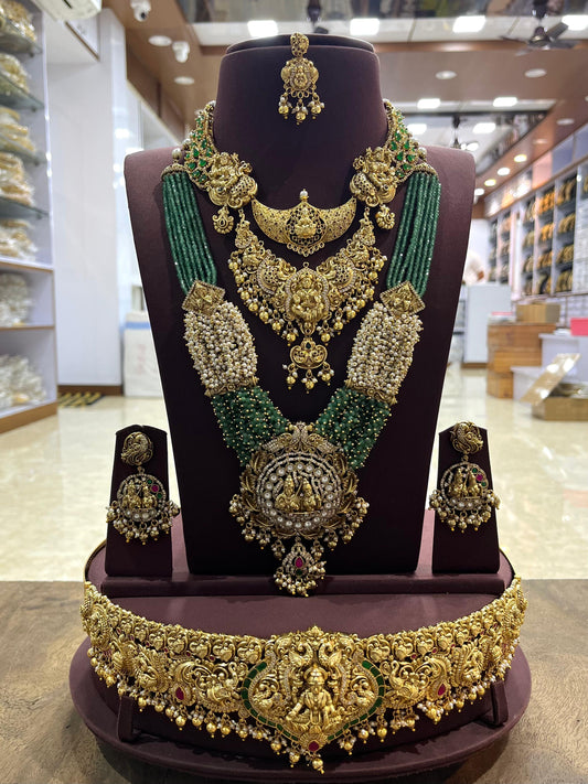 Victorian Polish with Moissanite Stones Bridal Combo