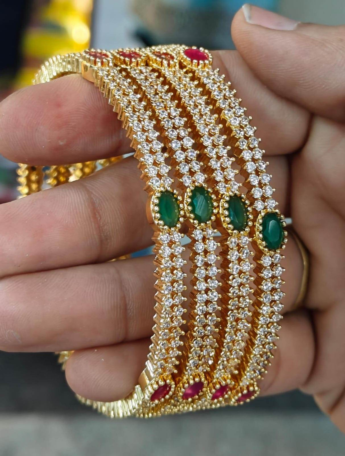 Premium Matt with AD Stones Bangles