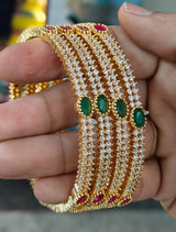 Premium Matt with AD Stones Bangles - Nakshatra Jewels