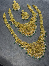 Nagasi Work with Kempu & AD Stones Bridal Combo - Nakshatra Jewels