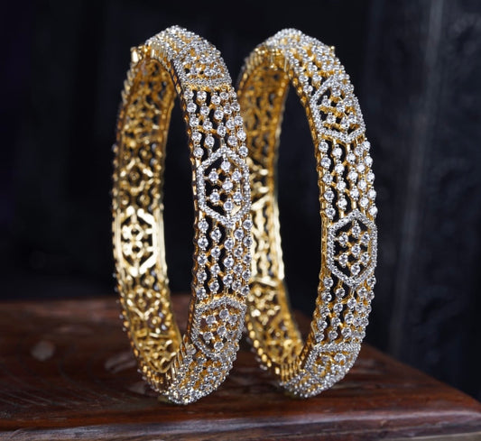 AD Stone Bangles (Openable)