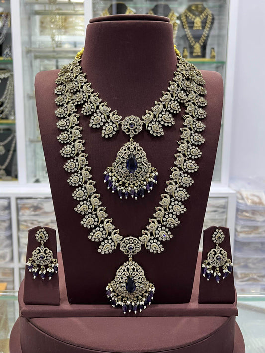 Victorian Polish with AD Stones Combo Set - Nakshatra Jewels