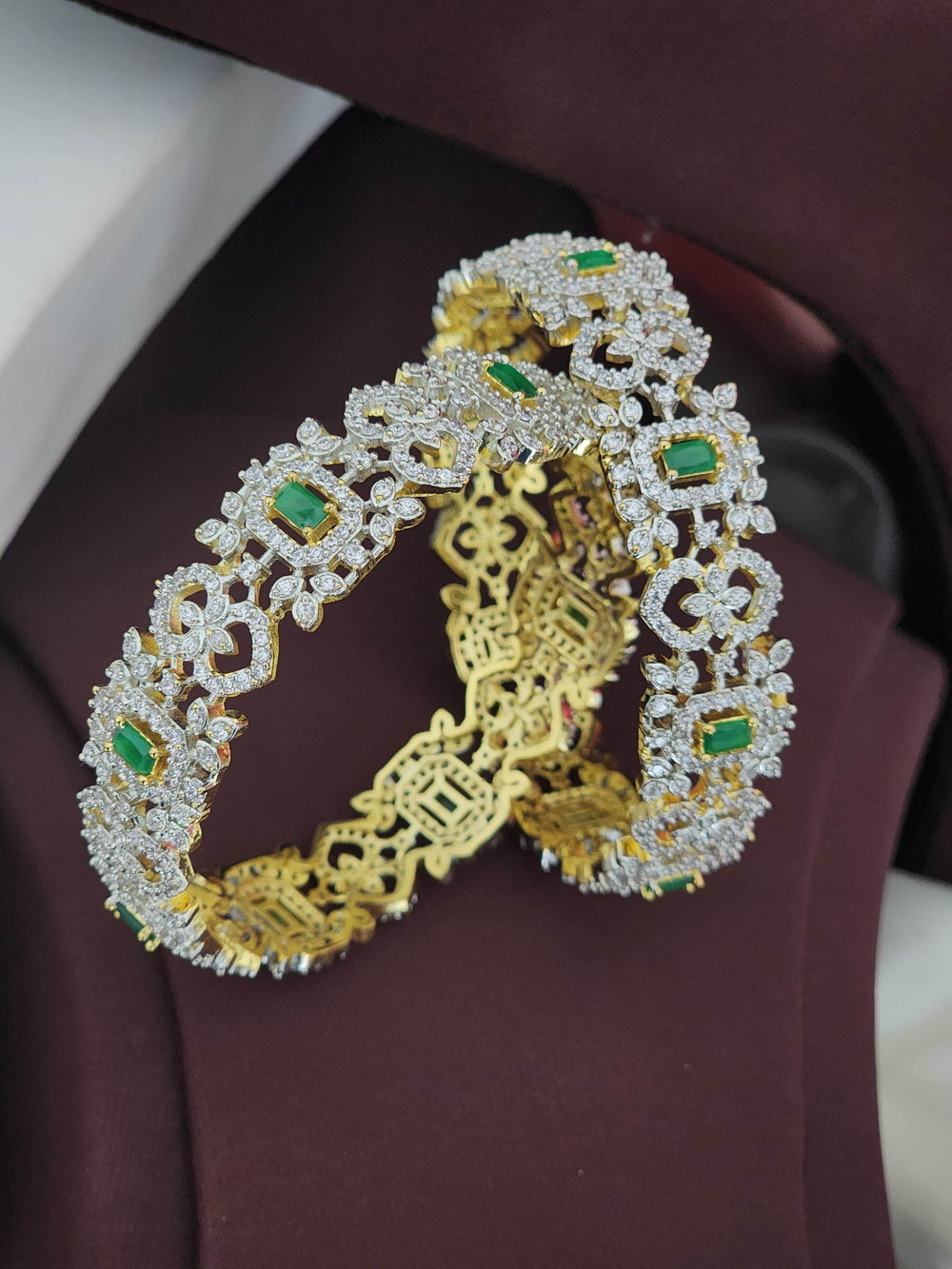 AD Stone Bangles - Nakshatra Jewels