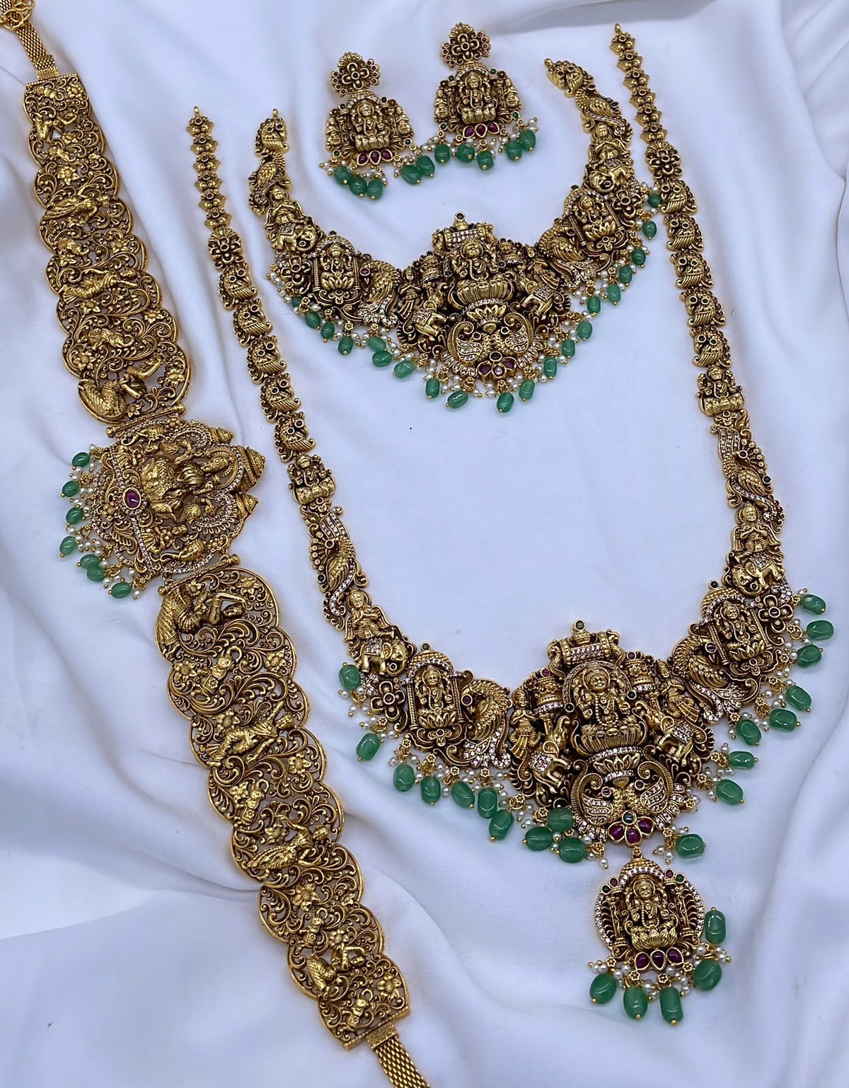 Nakshi Work with AD Stones Bridal Combo Set
