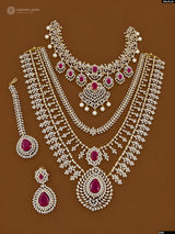 American Diamond Stones Bridal Combo Set