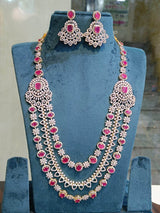 American Diamond Stones Bridal Layer Haram - Nakshatra Jewels
