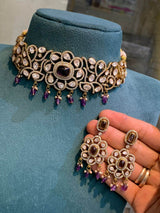 Moissanite Stones Bridal Choker - Nakshatra Jewels