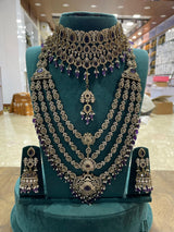 Victorian Polish with AD stones Bridal Set