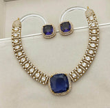 Victorian Polish with AD Stones Necklace - Nakshatra Jewels