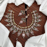 Victorian Polish with AD Stones Necklace - Nakshatra Jewels