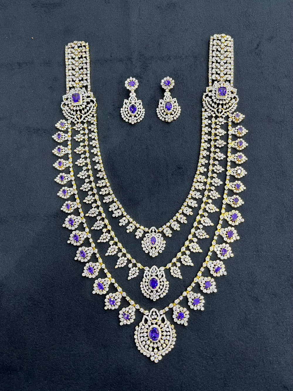 American Diamond Stones Bridal Layer Haram