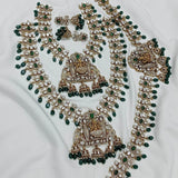Moissanite Stones Bridal Set - Green - Nakshatra Jewels