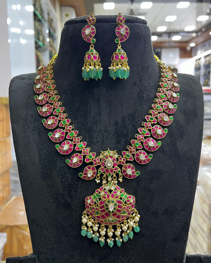 Jaadu Kundan Stones Bridal Necklace