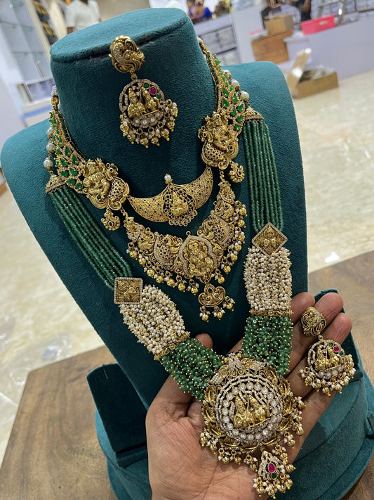 Victorian Polish with Moissanite Stones Bridal Combo