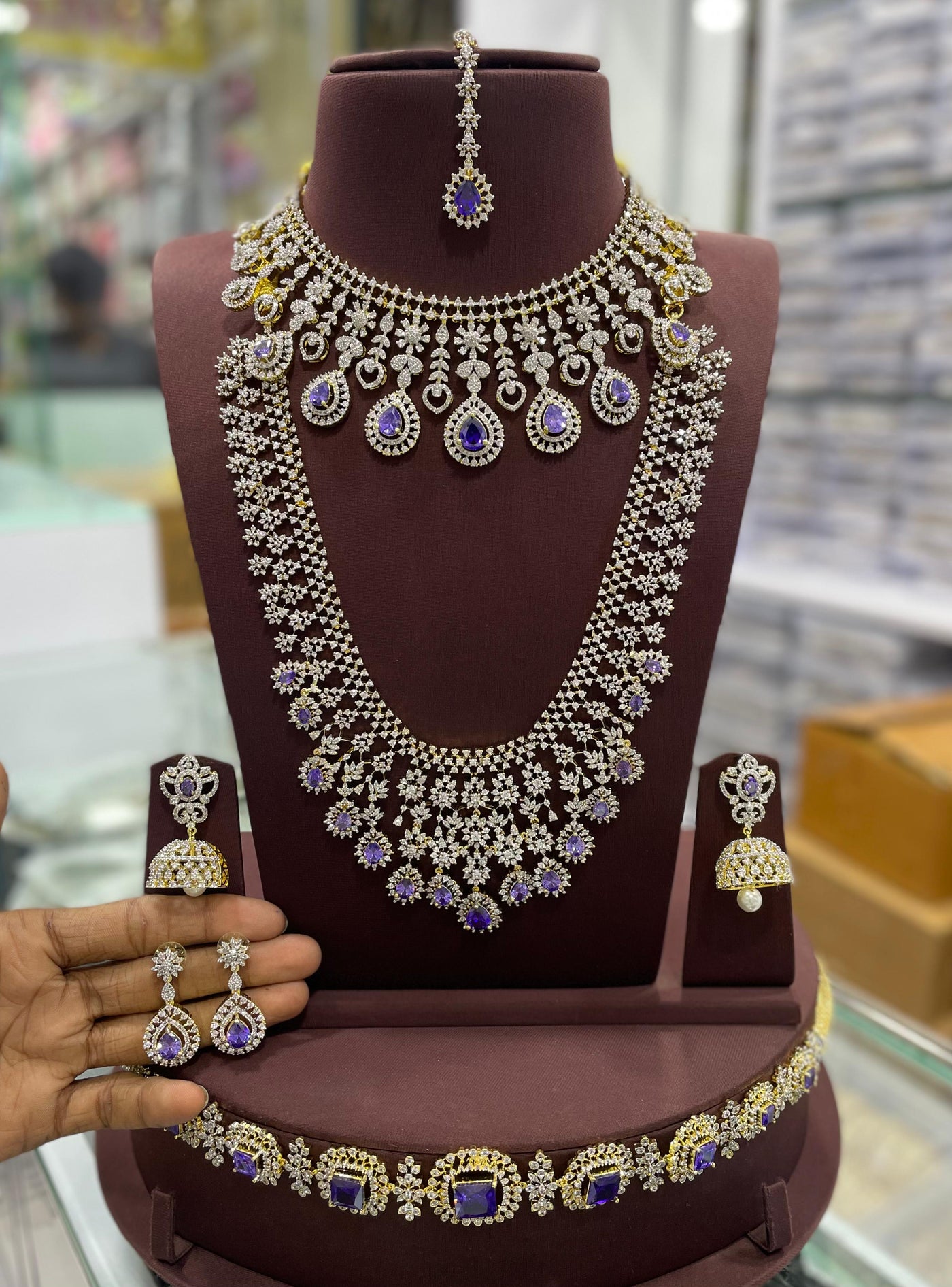 American Diamond Stones Bridal Set