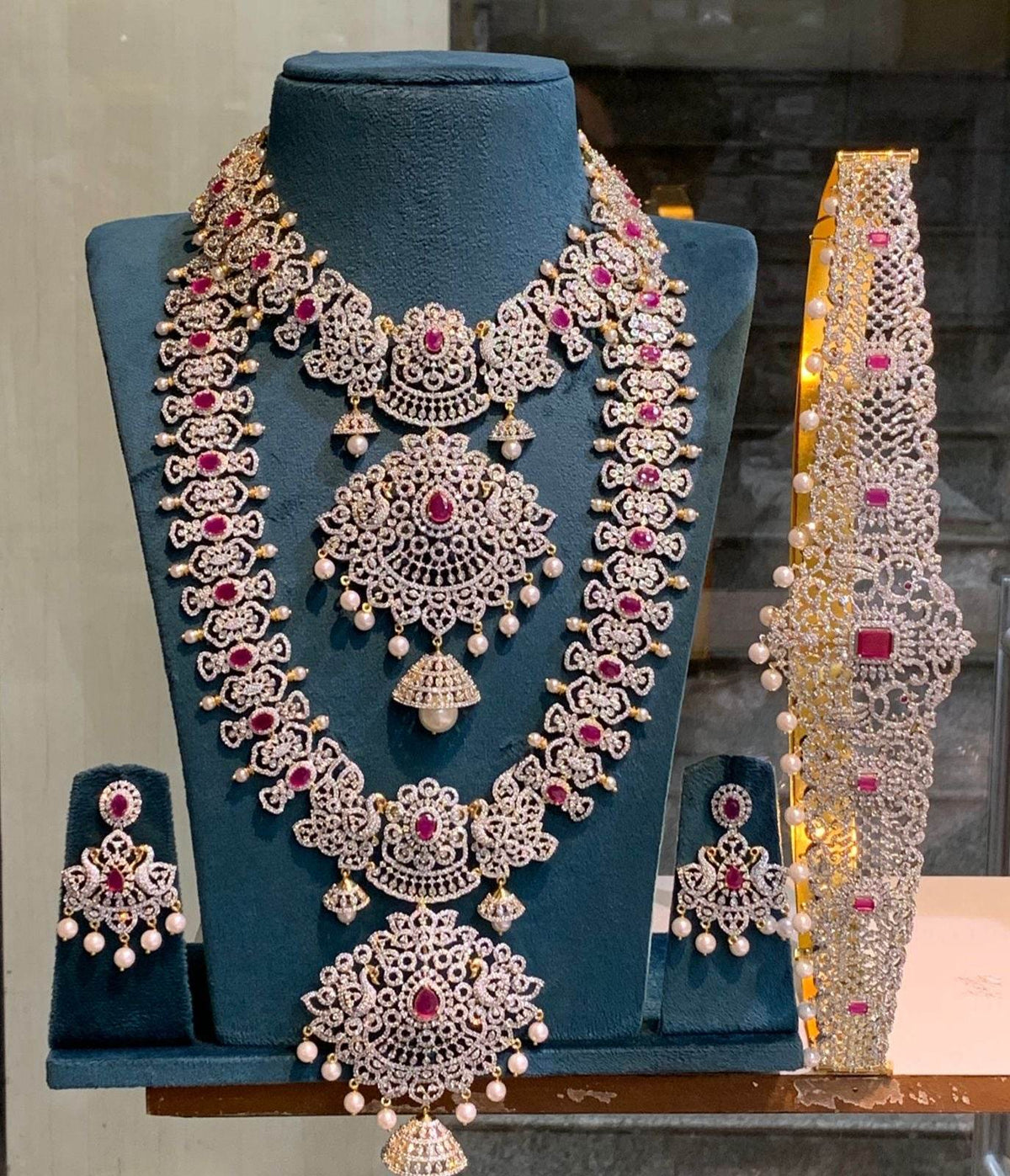 American Diamond Stones Bridal Set