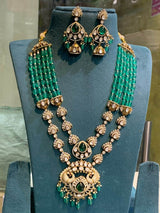 Moissanite & AD Stones Bridal Beads Haram - Nakshatra Jewels