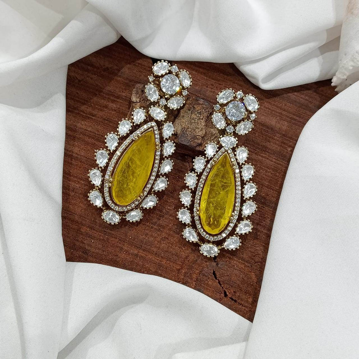 Mossianite Stones Bridal Earrings