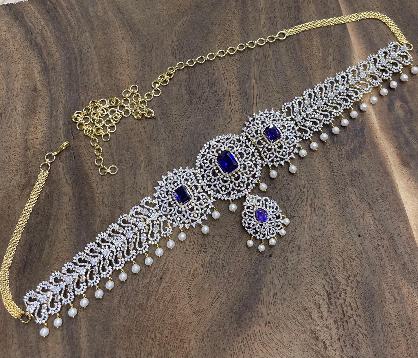 American Diamond Stones Bridal Hip Chain