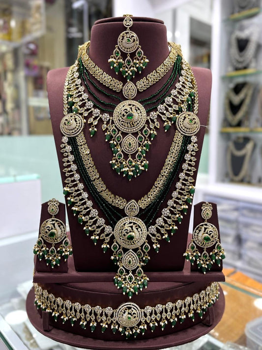 Victorian Polish with Moissanite Stones Bridal Combo