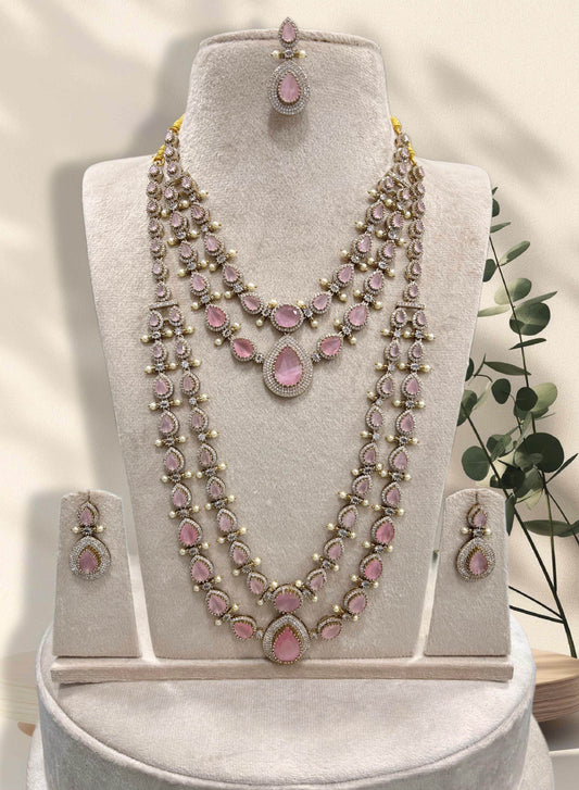 Victorian Polish with AD Stones Layer combo set - Nakshatra Jewels