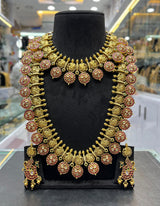 Nakshi Work with Kempu Stones Combo Set