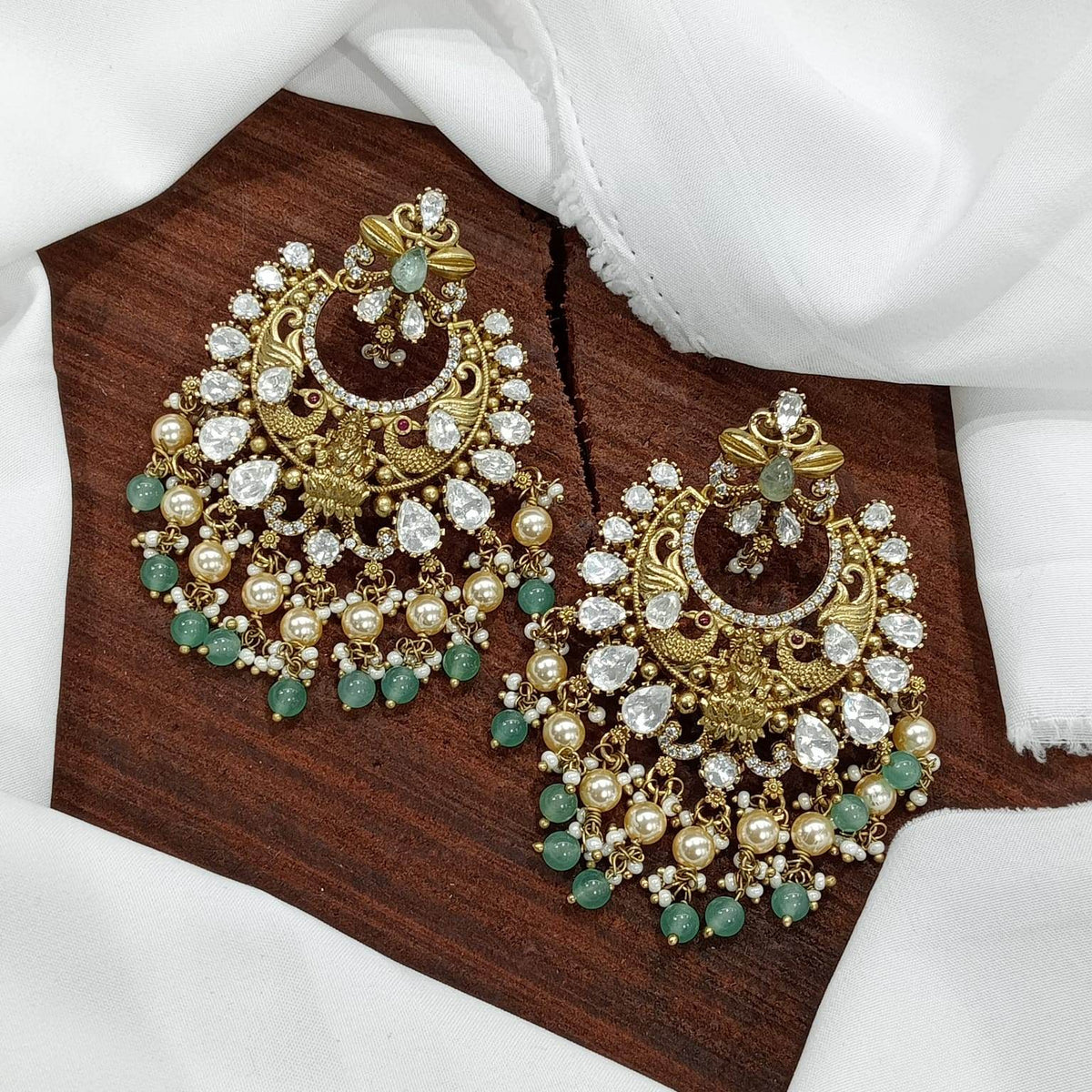 Mossianite Stones Bridal Earrings