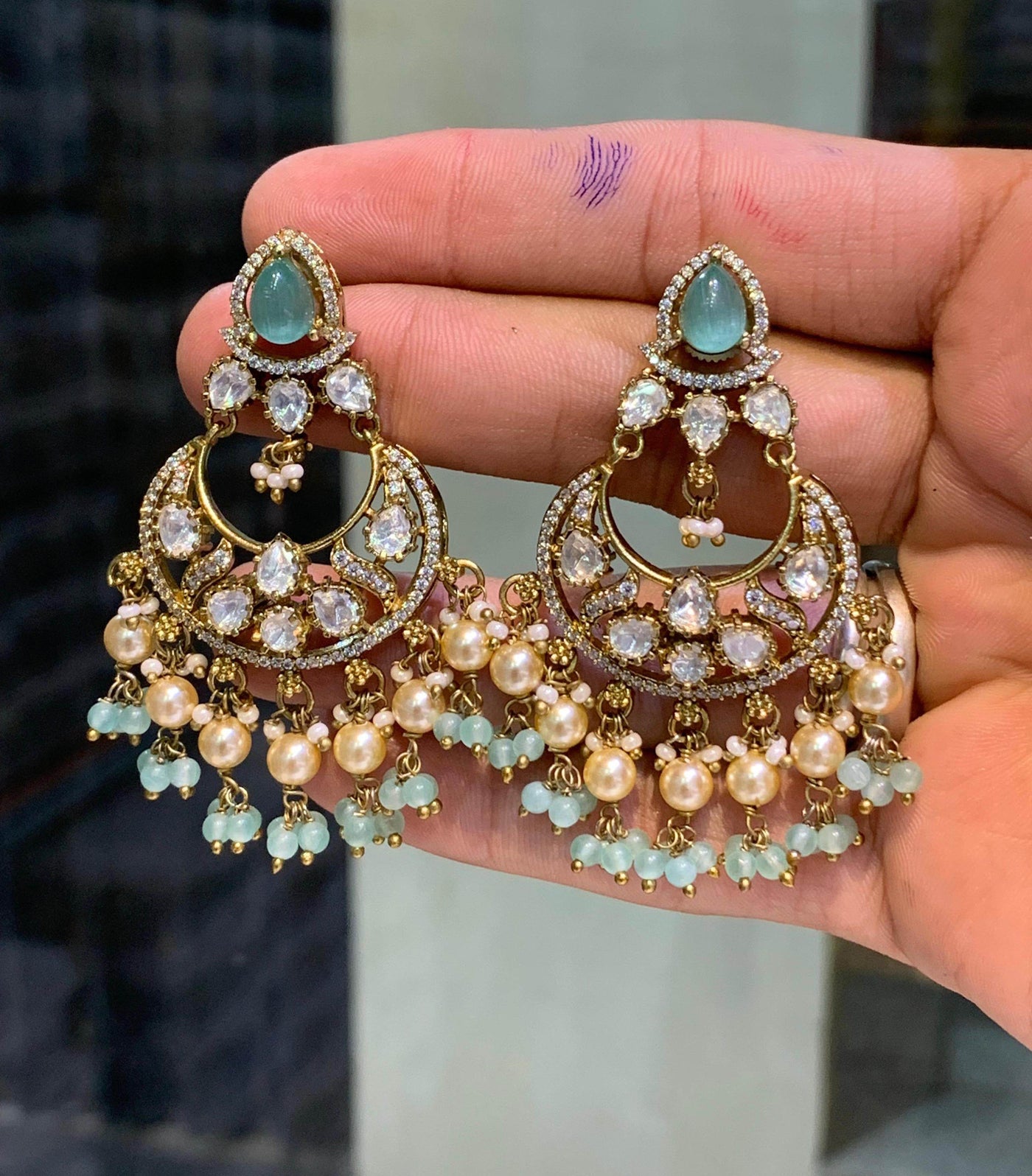 Mossianite Stones Bridal Earrings