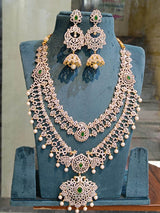 American Diamond Stones Bridal Haram - Nakshatra Jewels