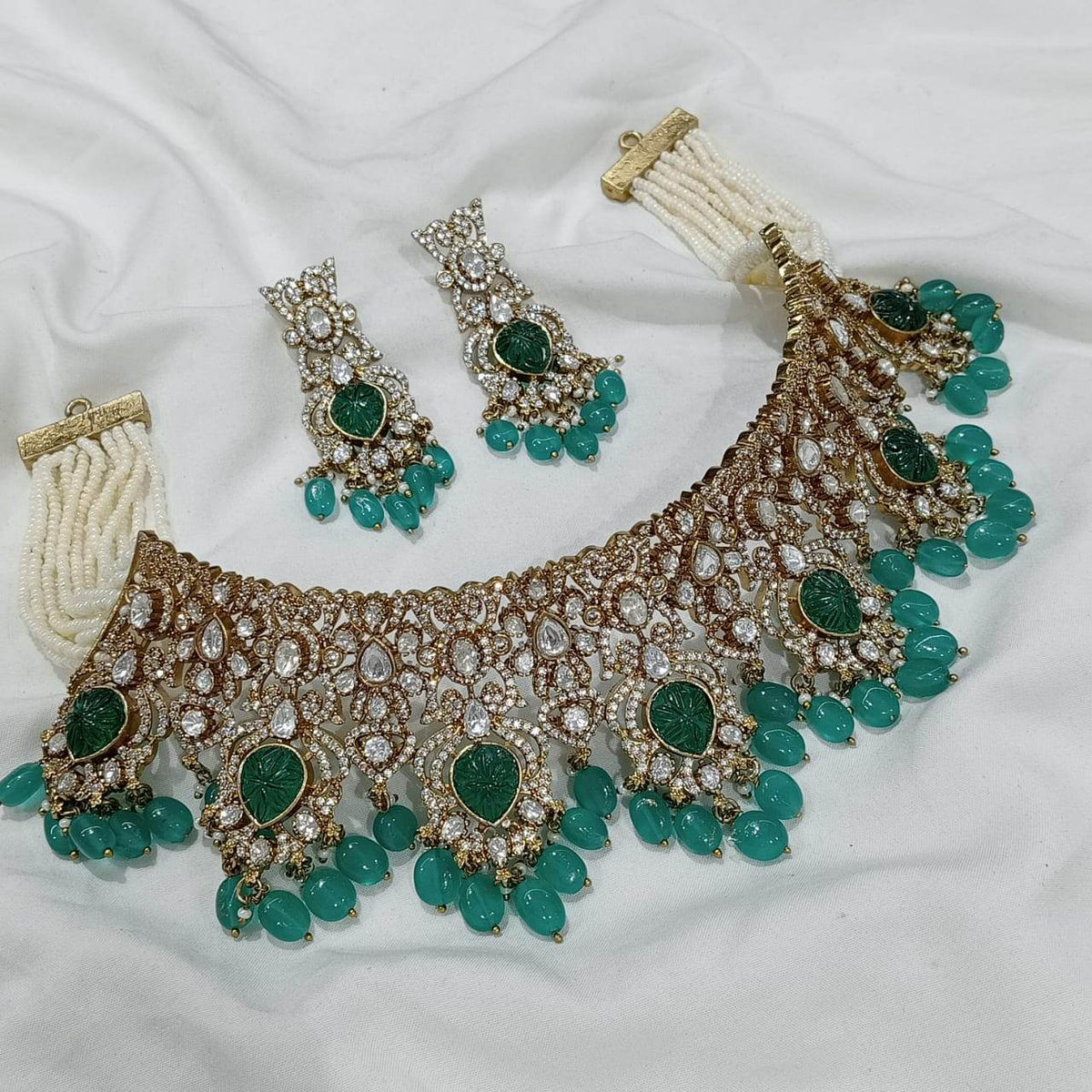 Moissanite & AD Stones Bridal Choker