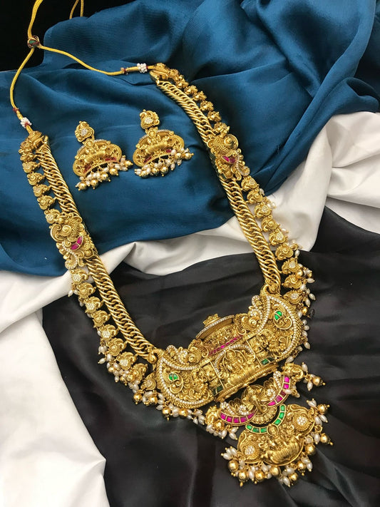 Nakshi Work with Kundan Stones Bridal Haram