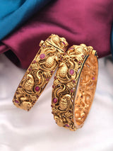 Premium Matt with Kempu Stones Openable Bangles - Nakshatra Jewels