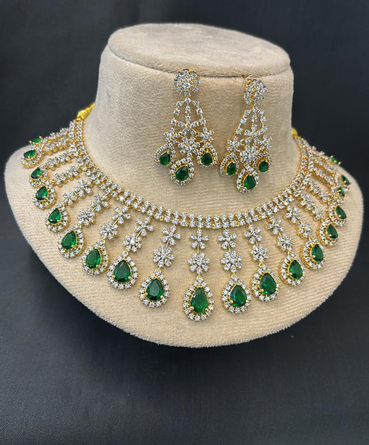 American Diamond Stones Bridal Neck set