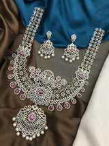 American Diamond Stones Bridal Haram - Nakshatra Jewels