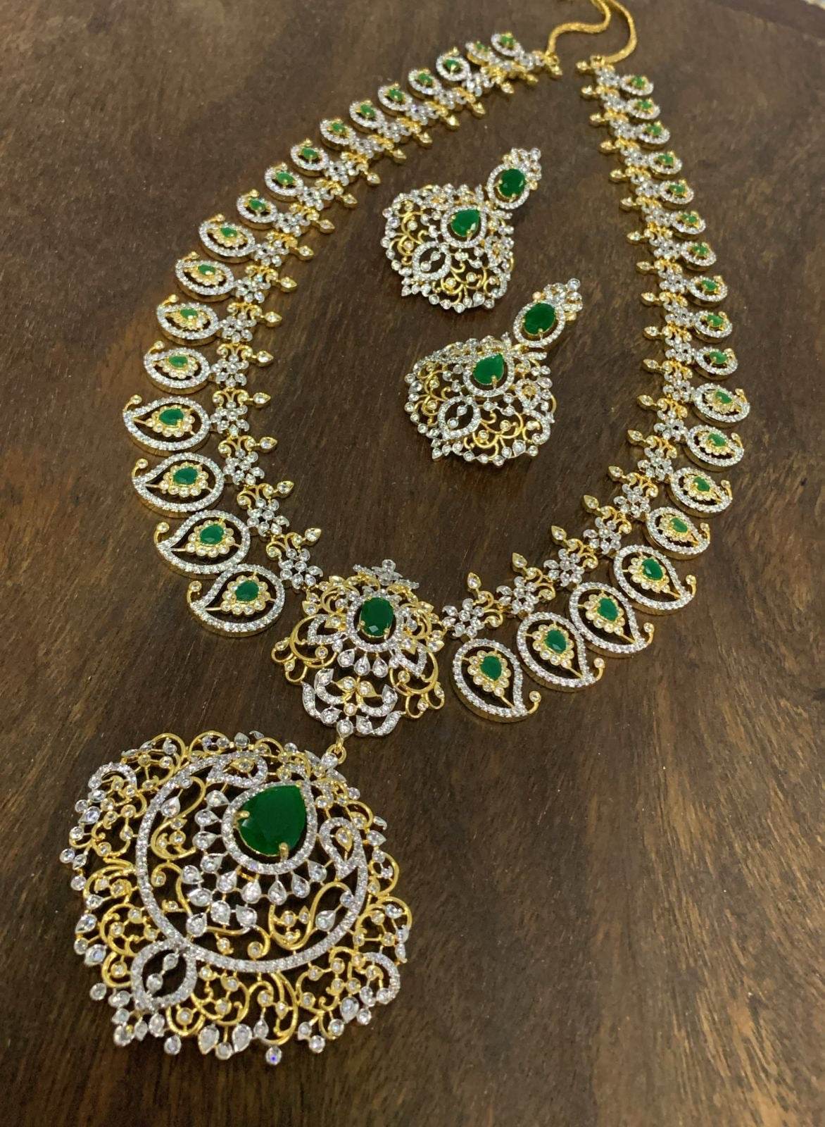 American Diamond Stones Bridal Haram