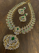American Diamond Stones Bridal Haram - Nakshatra Jewels