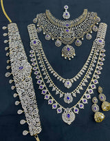 American Diamond Stones Bridal Combo Set