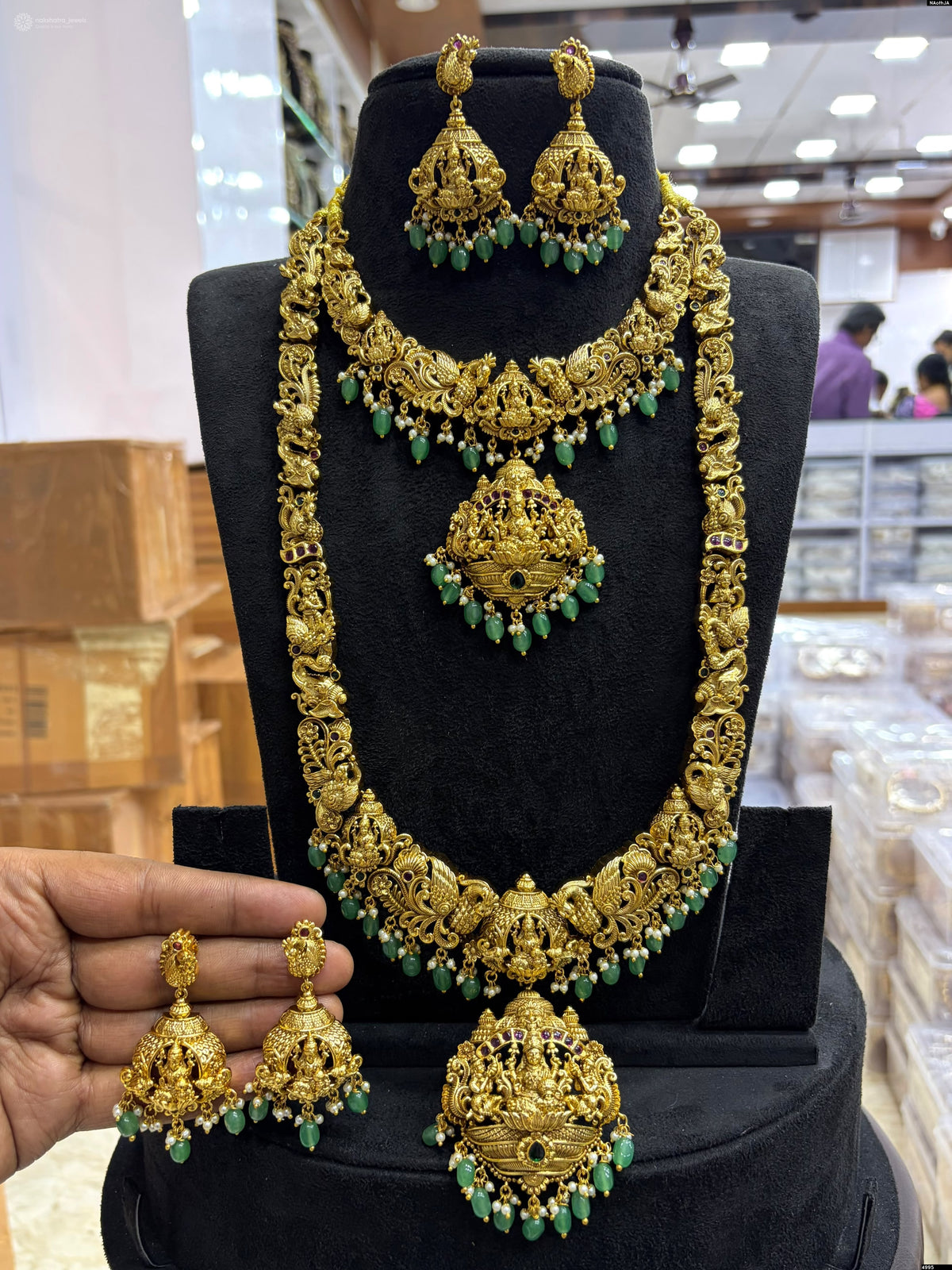 Nakshi Work with AD Stones Bridal Combo Set