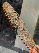 Victorian Polish AD Stones Bridal Hip Belt - Nakshatra Jewels