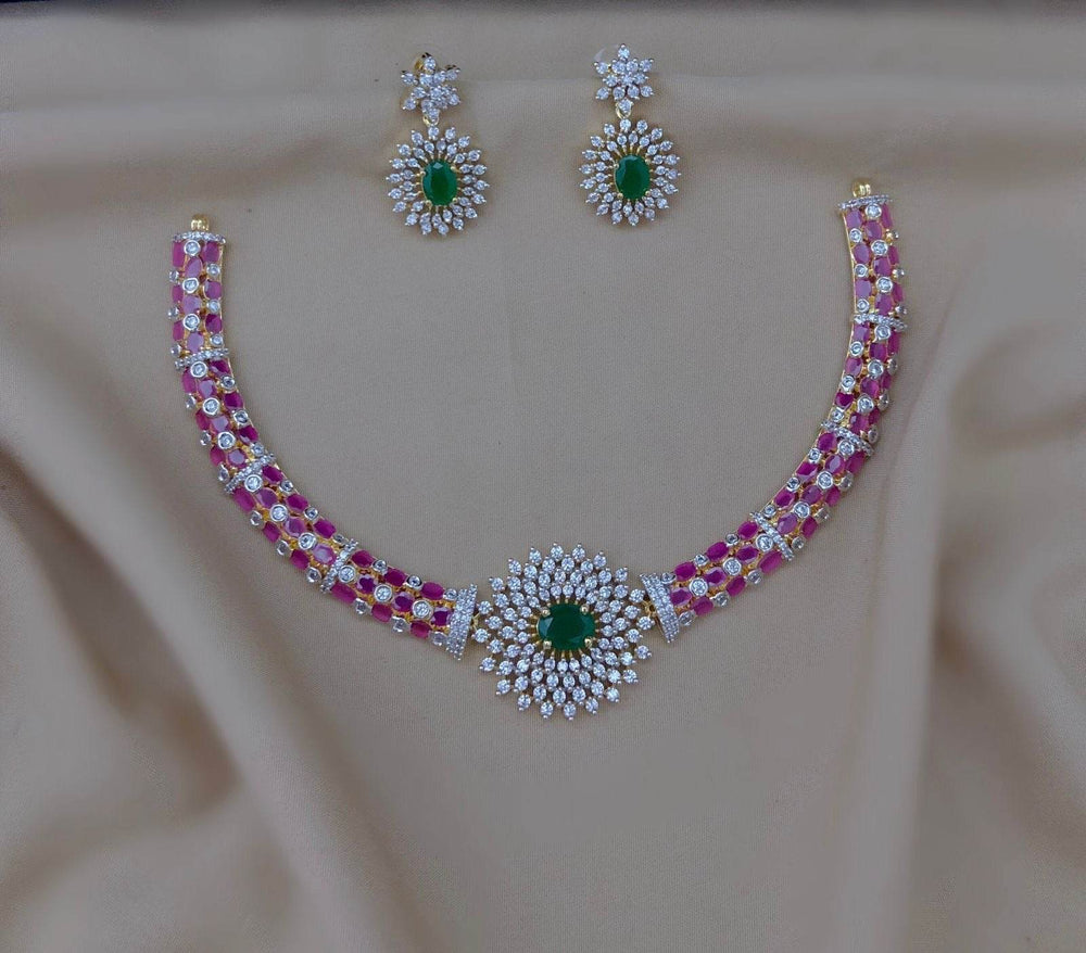 AD Stones Necklace - Nakshatra Jewels
