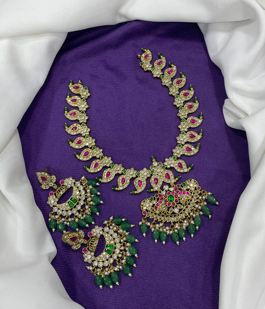 Jaadu Kundan Stones Bridal Necklace