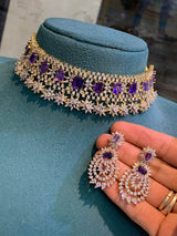American Diamond Stones Choker - Nakshatra Jewels
