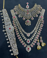 American Diamond Stones Bridal Combo Set