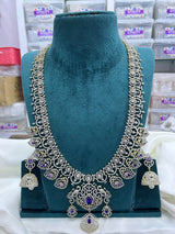 American Diamond Stones Bridal Haram - Nakshatra Jewels