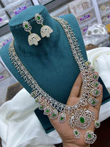 American Diamond Stones Bridal Haram - Nakshatra Jewels