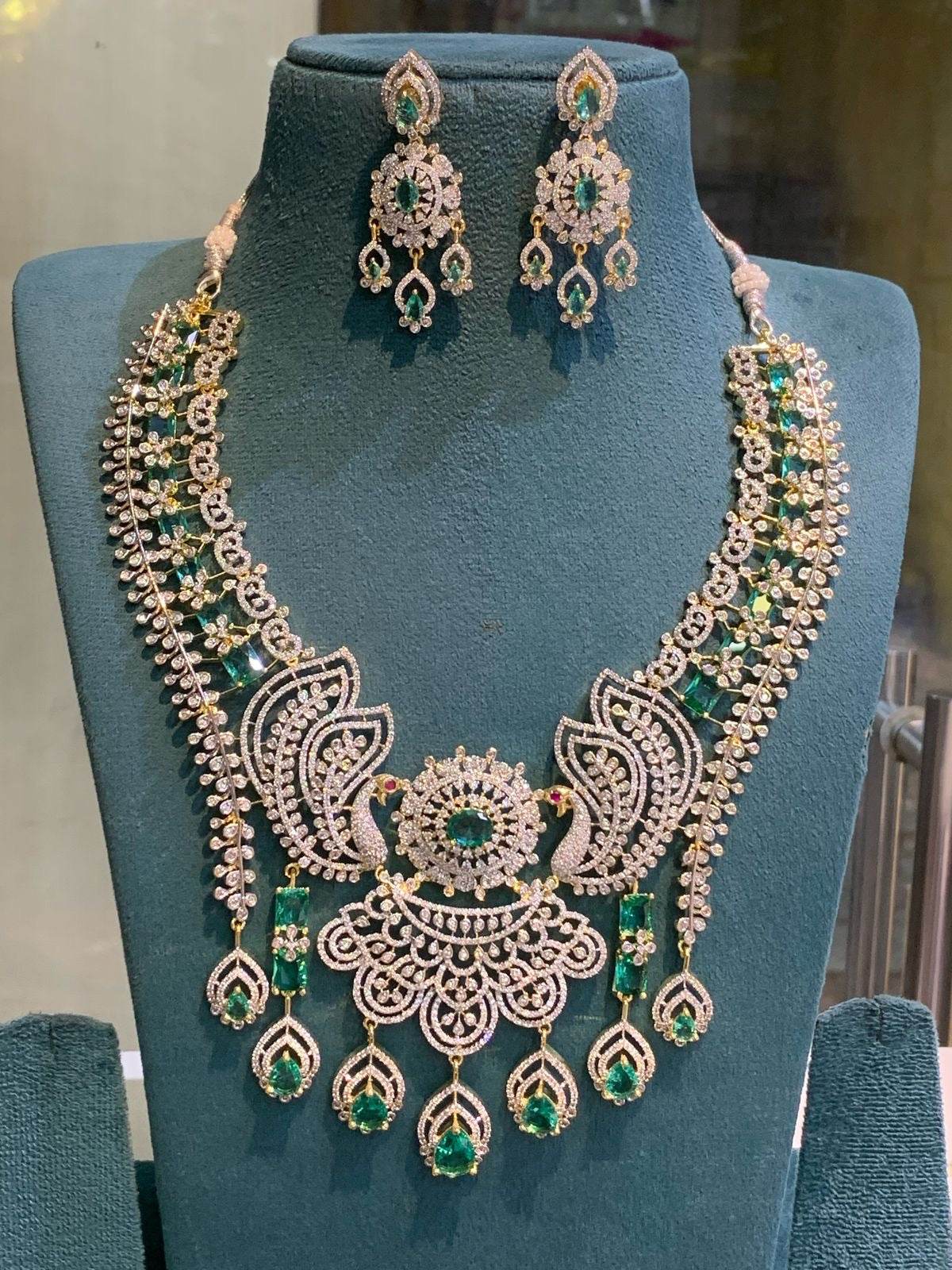 American Diamond Stones Bridal Necklace