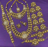 Nakshi Work with Kundan Stones Bridal Combo Set