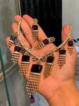 Victorian Polish with AD Stones Bridal Necklace